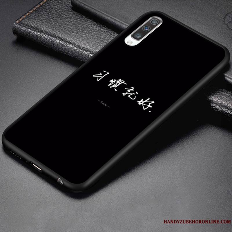 Samsung Galaxy A70 Créatif Protection Délavé En Daim Coque De Téléphone Tout Compris Amoureux Dessin Animé