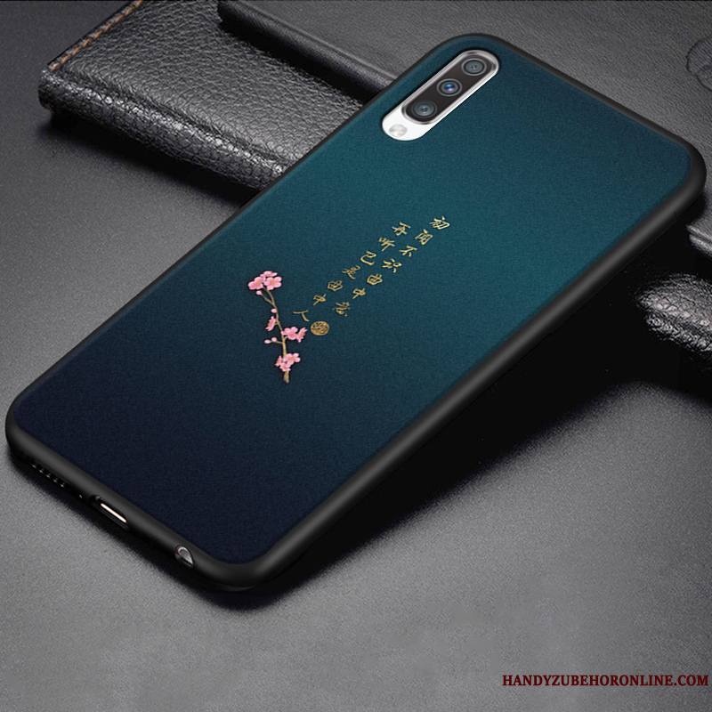 Samsung Galaxy A70 Créatif Protection Délavé En Daim Coque De Téléphone Tout Compris Amoureux Dessin Animé