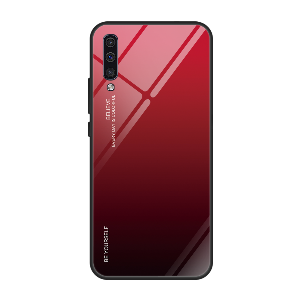 Samsung Galaxy A70 Dégradé De Couleur Coque Étoile Vert Verre Incassable Étui