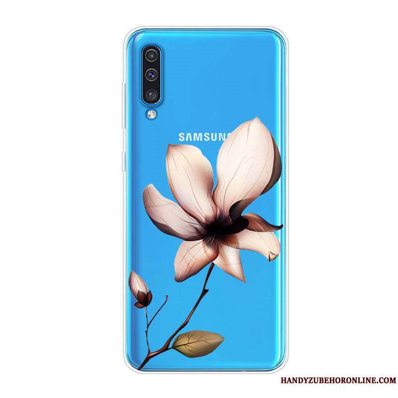 Samsung Galaxy A70 Incassable Tout Compris Étui Coque Fluide Doux De Téléphone Bleu