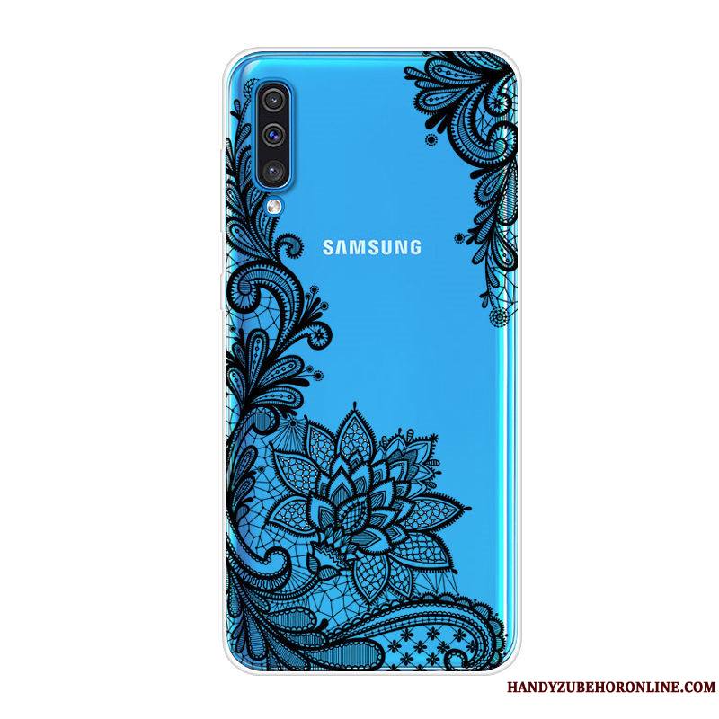 Samsung Galaxy A70 Incassable Tout Compris Étui Coque Fluide Doux De Téléphone Bleu