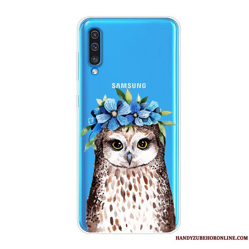 Samsung Galaxy A70 Incassable Tout Compris Étui Coque Fluide Doux De Téléphone Bleu