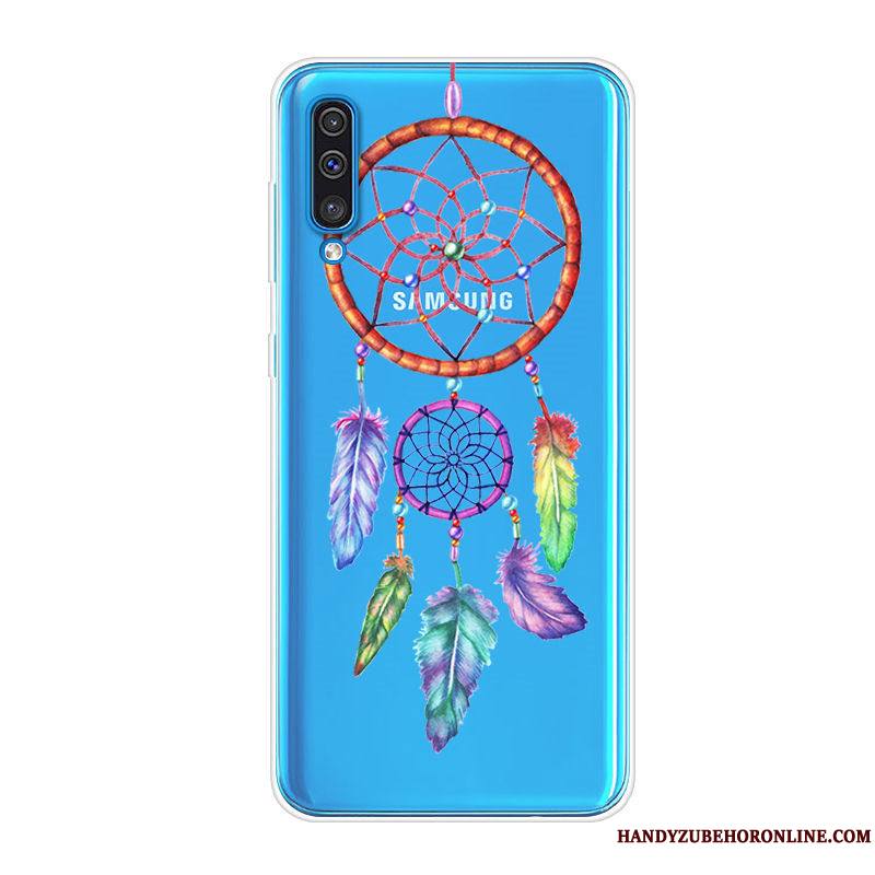 Samsung Galaxy A70 Incassable Tout Compris Étui Coque Fluide Doux De Téléphone Bleu