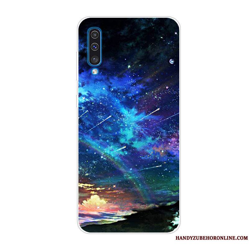 Samsung Galaxy A70 Incassable Tout Compris Étui Coque Fluide Doux De Téléphone Bleu