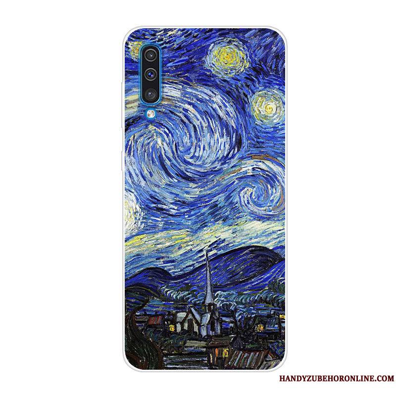 Samsung Galaxy A70 Incassable Tout Compris Étui Coque Fluide Doux De Téléphone Bleu