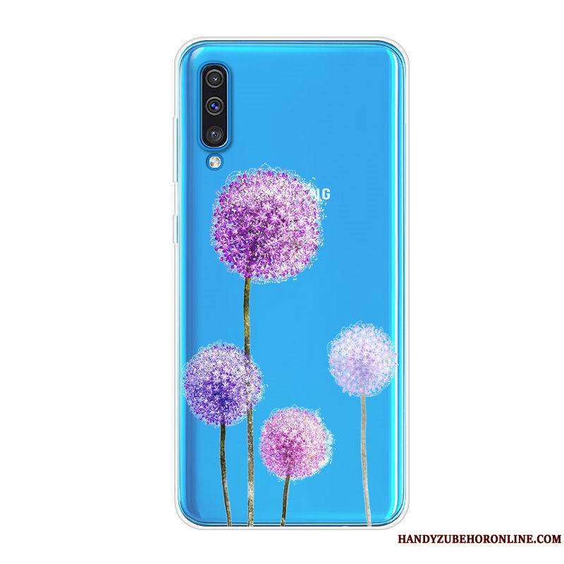 Samsung Galaxy A70 Incassable Tout Compris Étui Coque Fluide Doux De Téléphone Bleu