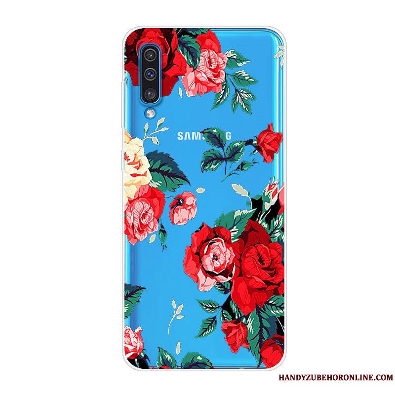 Samsung Galaxy A70 Incassable Tout Compris Étui Coque Fluide Doux De Téléphone Bleu