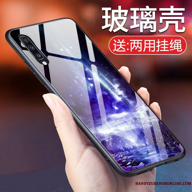 Samsung Galaxy A70 Miroir Tout Compris Étoile Téléphone Portable Bleu Ornements Suspendus Coque