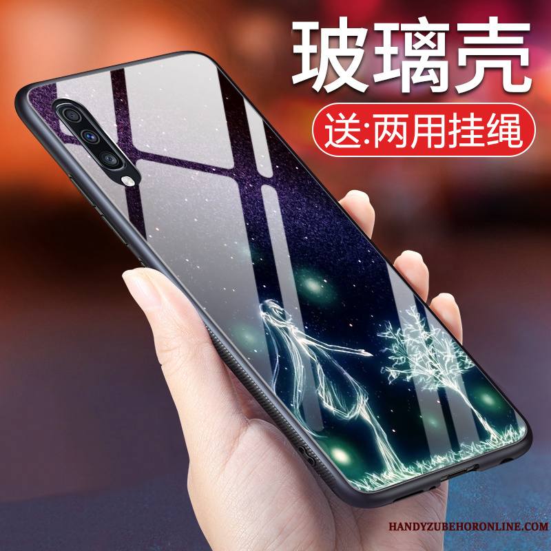 Samsung Galaxy A70 Miroir Tout Compris Étoile Téléphone Portable Bleu Ornements Suspendus Coque