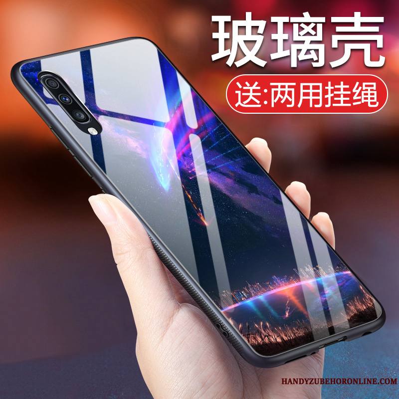 Samsung Galaxy A70 Miroir Tout Compris Étoile Téléphone Portable Bleu Ornements Suspendus Coque