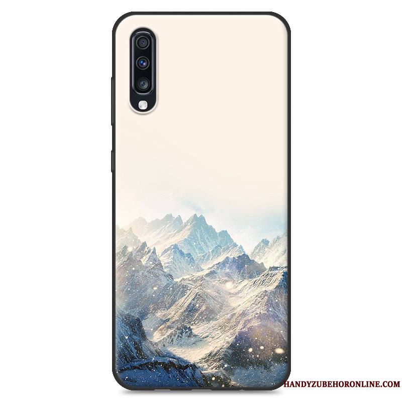 Samsung Galaxy A70 Nouveau Incassable Peinture Étoile Coque De Téléphone Bleu Paysage