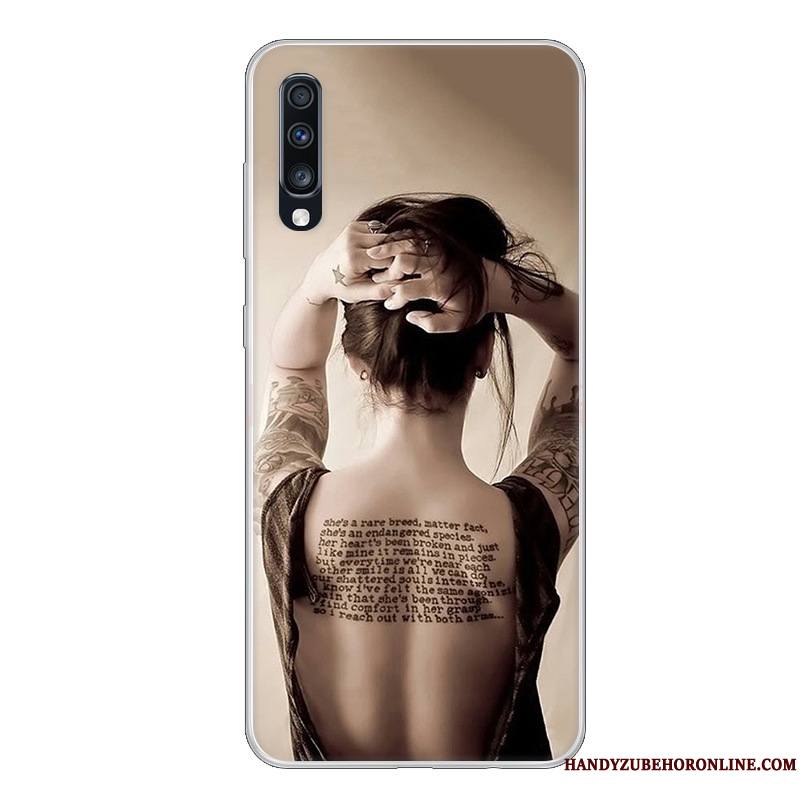 Samsung Galaxy A70 Protection Coque De Téléphone Incassable Blanc Étui Noir Étoile