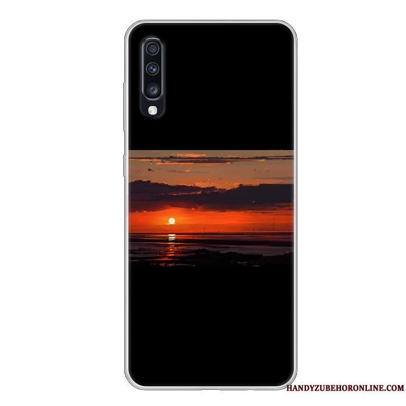 Samsung Galaxy A70 Protection Coque De Téléphone Incassable Blanc Étui Noir Étoile