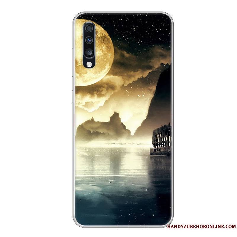 Samsung Galaxy A70 Protection Coque De Téléphone Incassable Blanc Étui Noir Étoile