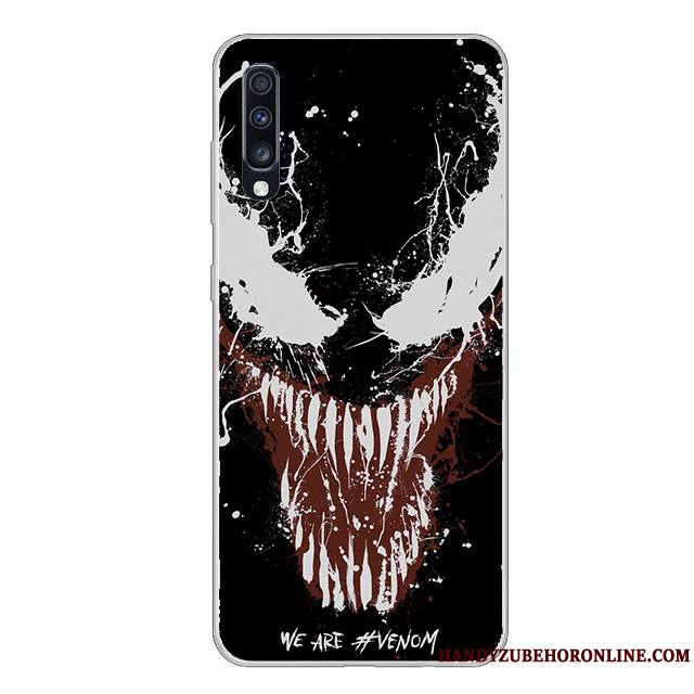 Samsung Galaxy A70 Protection Coque De Téléphone Incassable Blanc Étui Noir Étoile