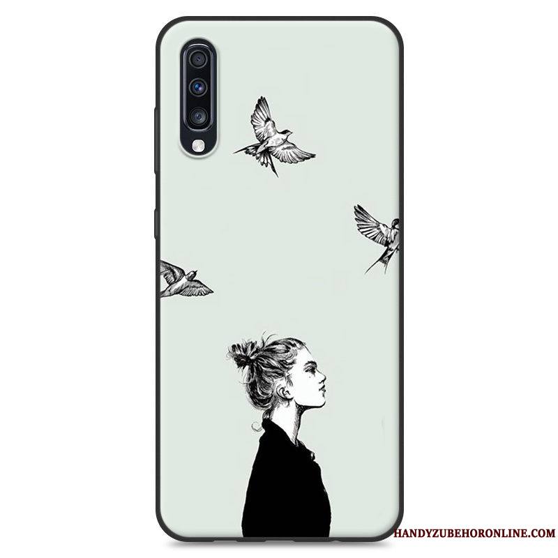 Samsung Galaxy A70 Téléphone Portable Étui Créatif Fluide Doux Coque Étoile Tendance