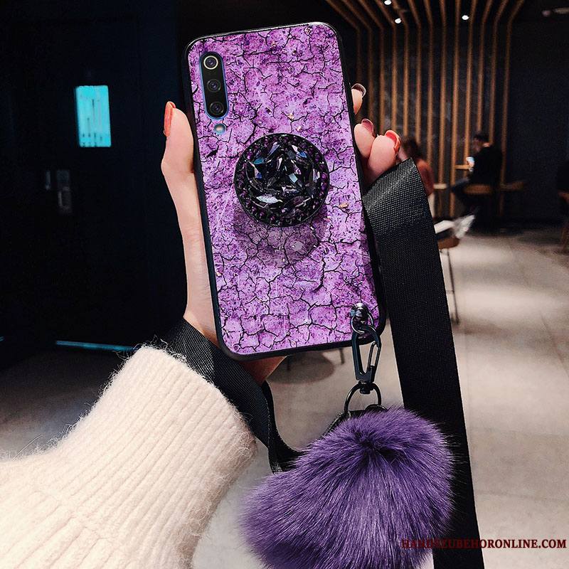 Samsung Galaxy A70 Étoile Violet Étui Incassable Ornements Suspendus Protection Coque