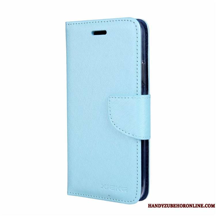 Samsung Galaxy A70 Étui En Cuir Carte Clamshell Coque De Téléphone Business Bleu Mois