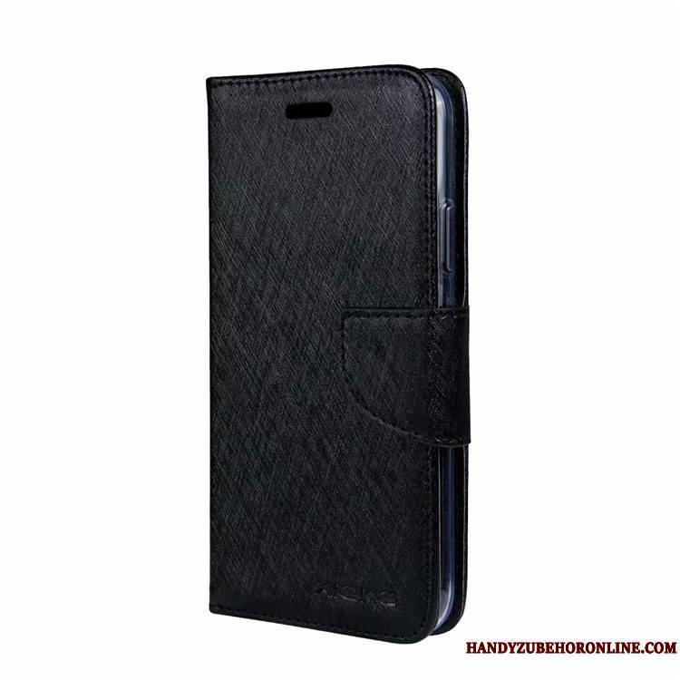 Samsung Galaxy A70 Étui En Cuir Carte Clamshell Coque De Téléphone Business Bleu Mois