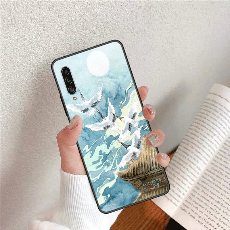 Samsung Galaxy A70s Coque Art Silicone Protection Tout Compris Personnalisé Délavé En Daim Créatif