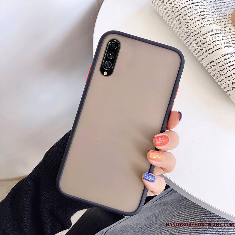 Samsung Galaxy A70s Coque Noir Transparent Difficile Incassable Tout Compris Protection Délavé En Daim