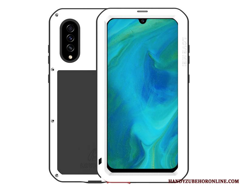 Samsung Galaxy A70s Coque Protection Tout Compris Étui Noir Incassable Border Métal