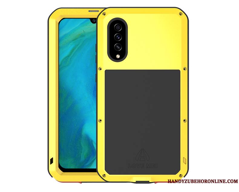 Samsung Galaxy A70s Coque Protection Tout Compris Étui Noir Incassable Border Métal