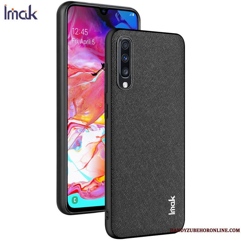 Samsung Galaxy A70s Cuir Coque De Téléphone Difficile Protection Étui Étoile Noir