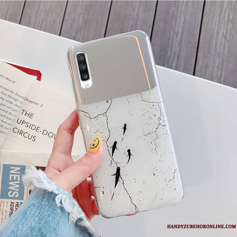 Samsung Galaxy A70s Mode Étui Coque De Téléphone Incassable Étoile Membrane Blanc