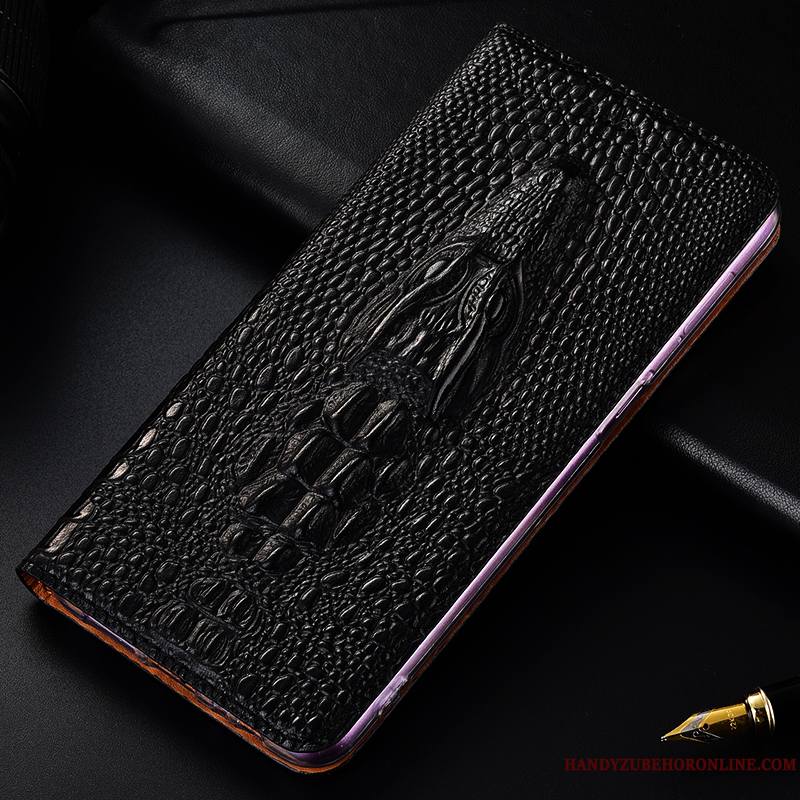 Samsung Galaxy A71 Coque Cuir Véritable Housse Tout Compris Protection Étui Crocodile Étoile