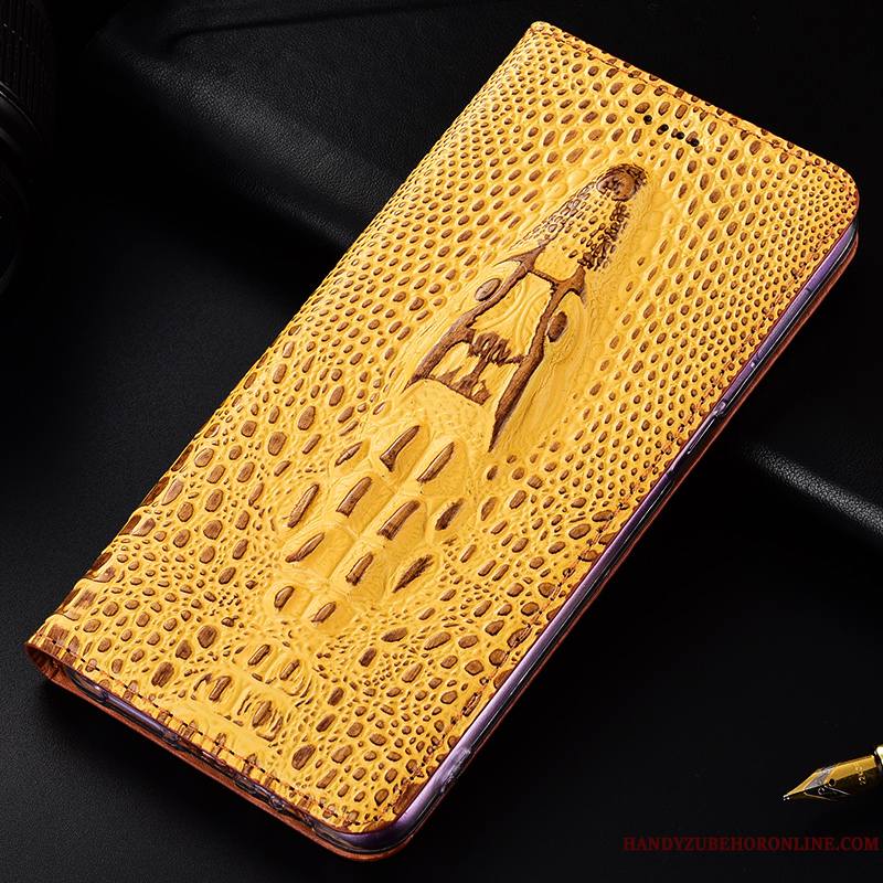 Samsung Galaxy A71 Coque Cuir Véritable Housse Tout Compris Protection Étui Crocodile Étoile