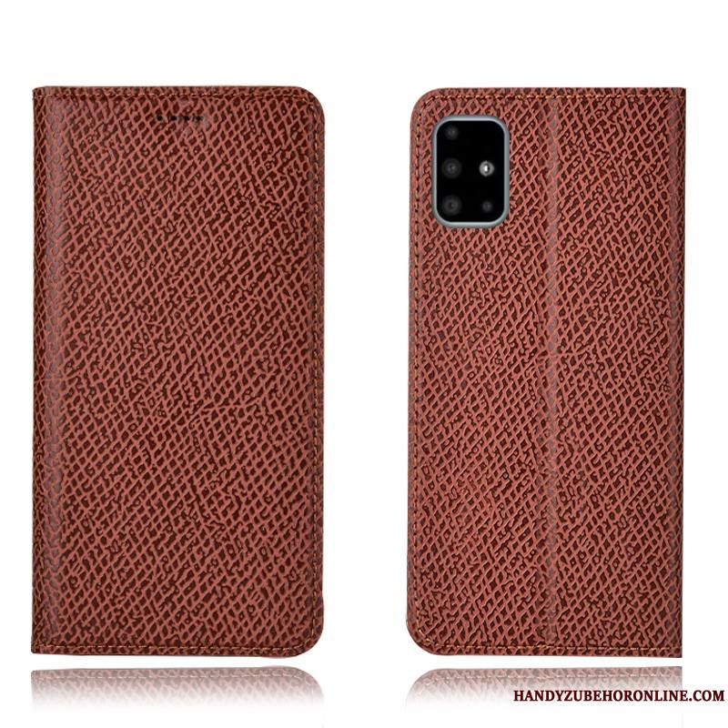 Samsung Galaxy A71 Coque Mesh Étui En Cuir Tout Compris Housse Rouge Incassable Protection