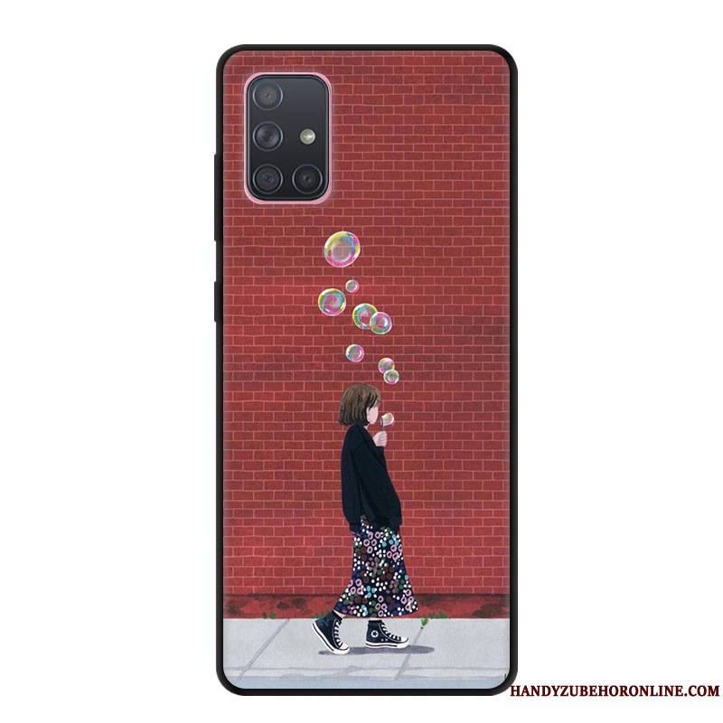 Samsung Galaxy A71 Coque Protection Étui Gris Dessin Animé Créatif Tout Compris Étoile