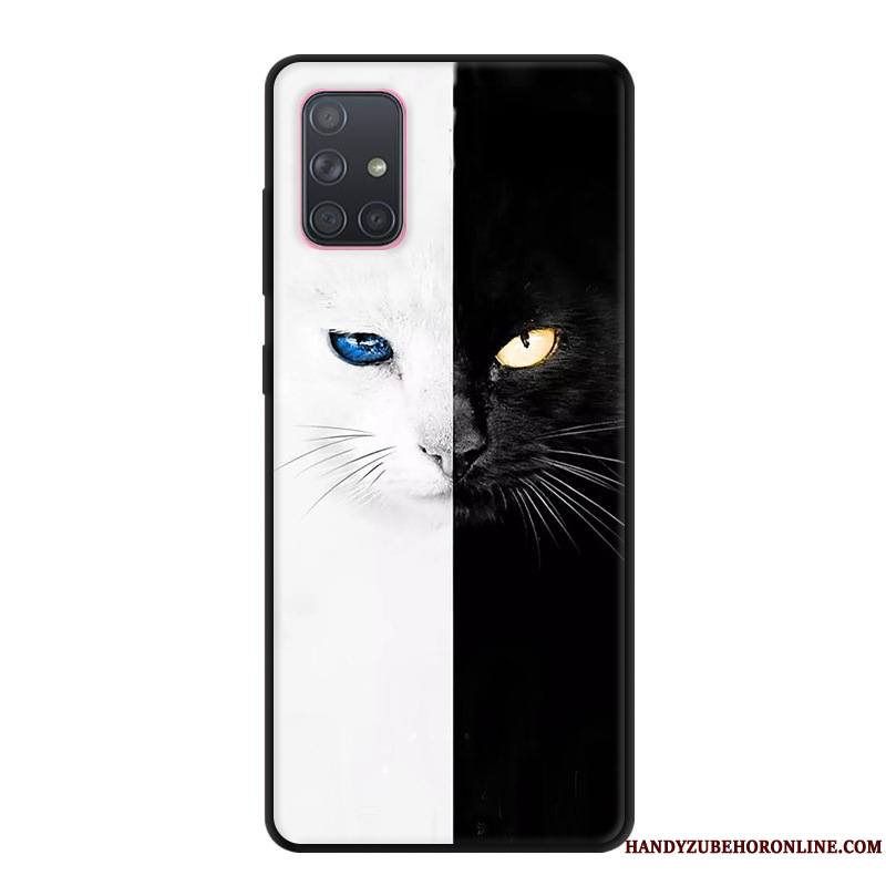 Samsung Galaxy A71 Coque Protection Étui Gris Dessin Animé Créatif Tout Compris Étoile