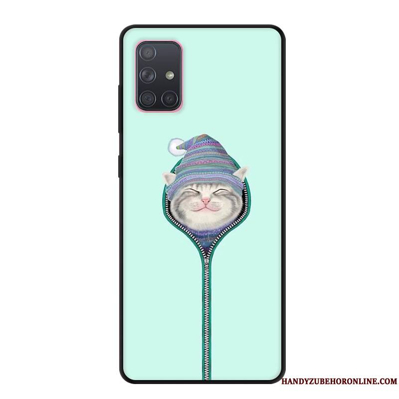 Samsung Galaxy A71 Coque Protection Étui Gris Dessin Animé Créatif Tout Compris Étoile