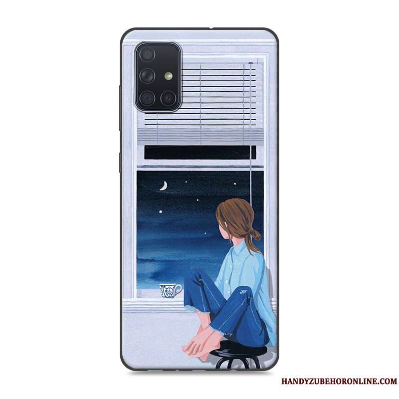 Samsung Galaxy A71 Jaune Nouveau Étoile Ornements Suspendus Personnalité Coque De Téléphone