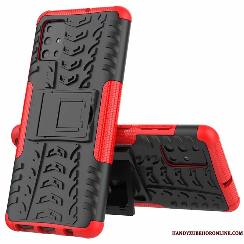 Samsung Galaxy A71 Modèle Fleurie Outdoor Silicone Tout Compris Orange Coque De Téléphone Étoile