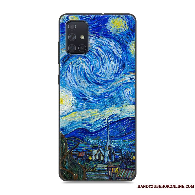 Samsung Galaxy A71 Étui Coque De Téléphone Paysage Multicolore Protection Peinture Étoile