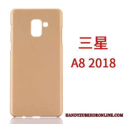 Samsung Galaxy A8 2018 Business Coque Délavé En Daim De Téléphone Incassable Jaune Téléphone Portable