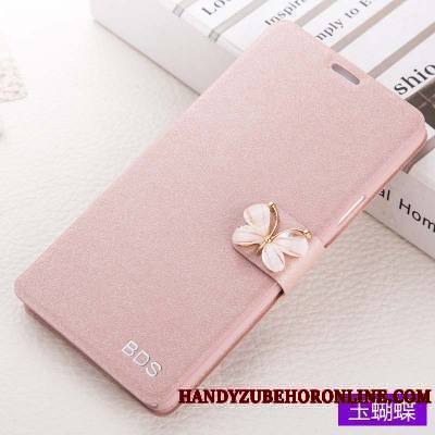 Samsung Galaxy A8 2018 Coque De Téléphone Fleurs De Papillons Étui En Cuir Étoile Incassable Housse Tout Compris