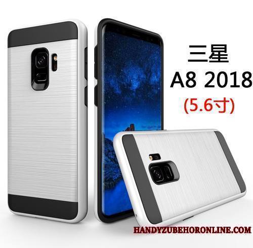 Samsung Galaxy A8 2018 Coque De Téléphone Téléphone Portable Étoile Difficile Incassable Soie Bleu