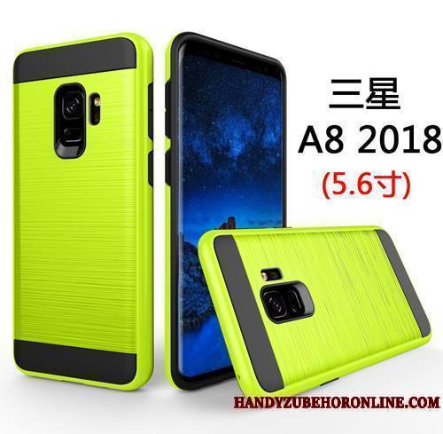 Samsung Galaxy A8 2018 Coque De Téléphone Téléphone Portable Étoile Difficile Incassable Soie Bleu