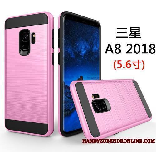 Samsung Galaxy A8 2018 Coque De Téléphone Téléphone Portable Étoile Difficile Incassable Soie Bleu