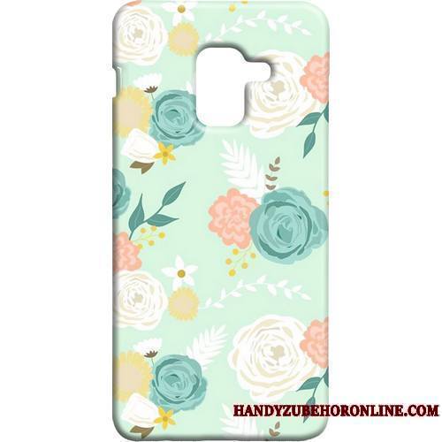 Samsung Galaxy A8 2018 Coque Frais Délavé En Daim Téléphone Portable Rose Protection Étui Étoile