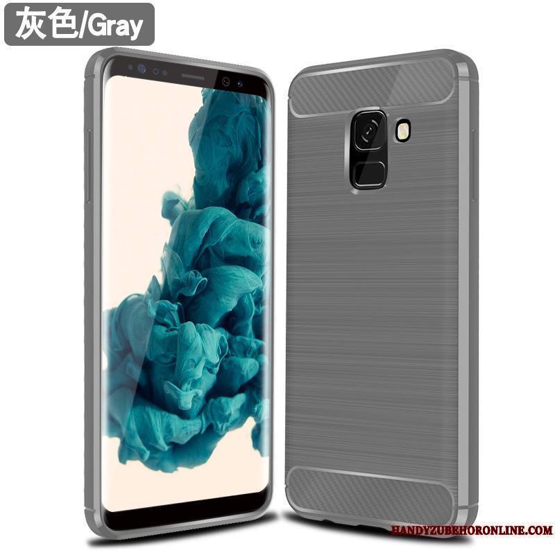 Samsung Galaxy A8 2018 Fibre Vert Coque De Téléphone Étui Protection Étoile Soie