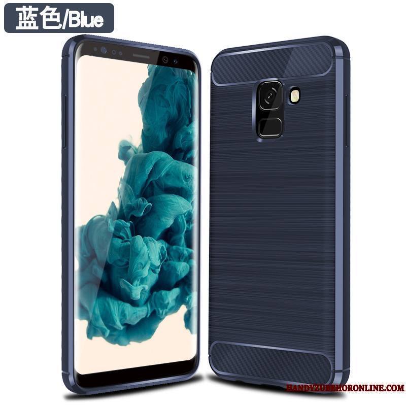 Samsung Galaxy A8 2018 Fibre Vert Coque De Téléphone Étui Protection Étoile Soie