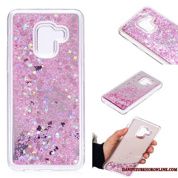 Samsung Galaxy A8 2018 Quicksand Étoile Coque De Téléphone Miroir Violet Incassable Tout Compris