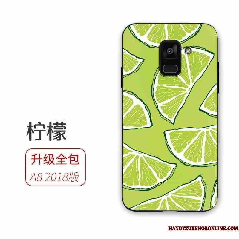 Samsung Galaxy A8 2018 Silicone Coque De Téléphone Citron Étoile Fluide Doux