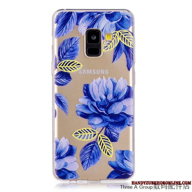 Samsung Galaxy A8 2018 Tout Compris Incassable Fluide Doux Étoile Jaune Coque De Téléphone Transparent