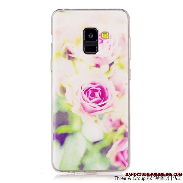 Samsung Galaxy A8 2018 Tout Compris Incassable Fluide Doux Étoile Jaune Coque De Téléphone Transparent